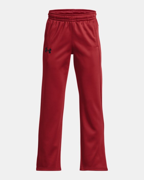 Boys' Armour Fleece® Pants, Red, pdpMainDesktop image number 0